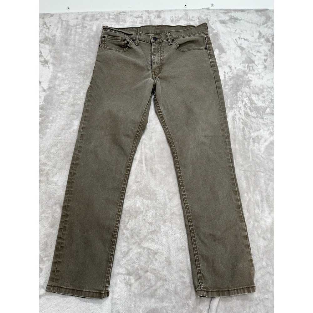 Levi's 511 Jeans Men's 34X29 New Olive Khaki 5 Pocket Denim Pants 04511-2273 EUC